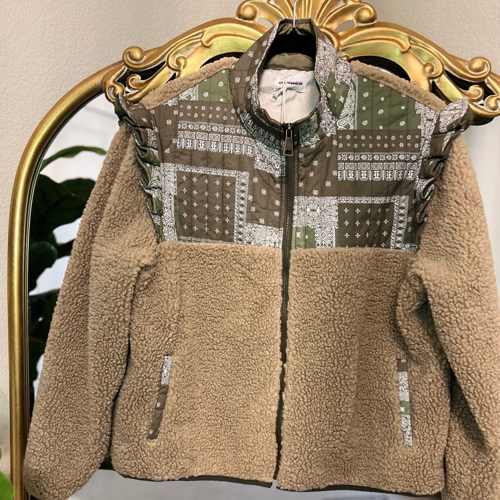 Driftwood Fleece Sherpa - Olive Bandana